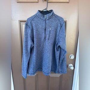 Woolrich blue quarter-zip pullover sweater